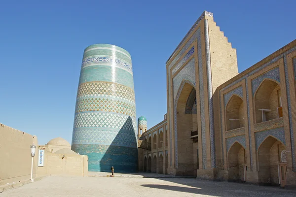 Kalta Minarete Menor, Khiva, Rota da Seda, Uzbequistão, Ásia — Fotografia de Stock