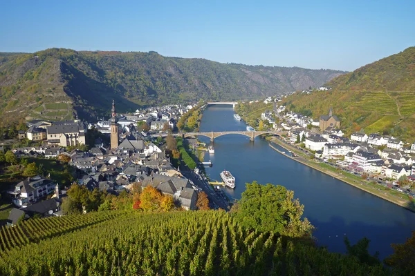 Cochem, Moezel rivier, Duitsland, Europa — Stockfoto