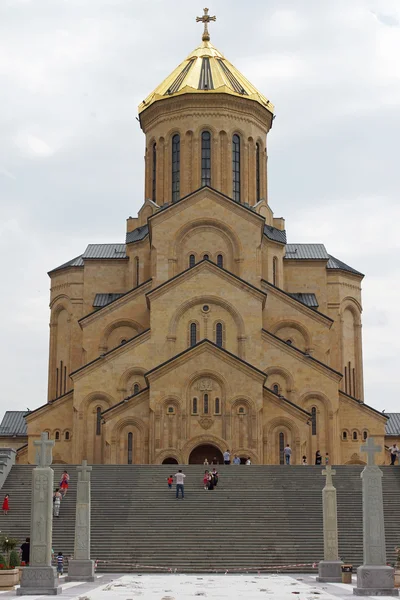 Igreja Zminda Sameba Nova Catedral Tbilisi Geórgia Europa — Fotografia de Stock