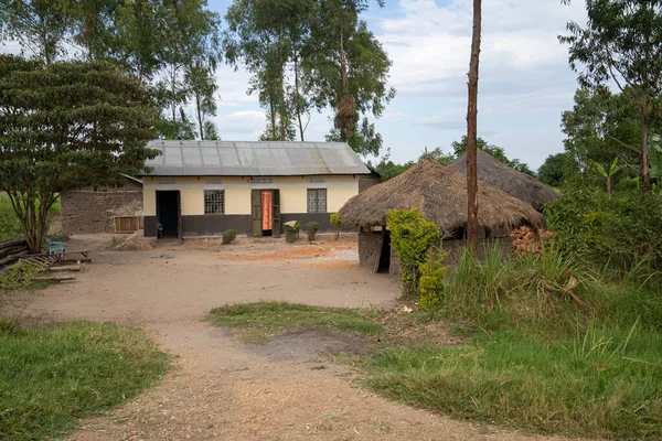 Tipik Afrika köyü, Uganda, Doğu Afrika