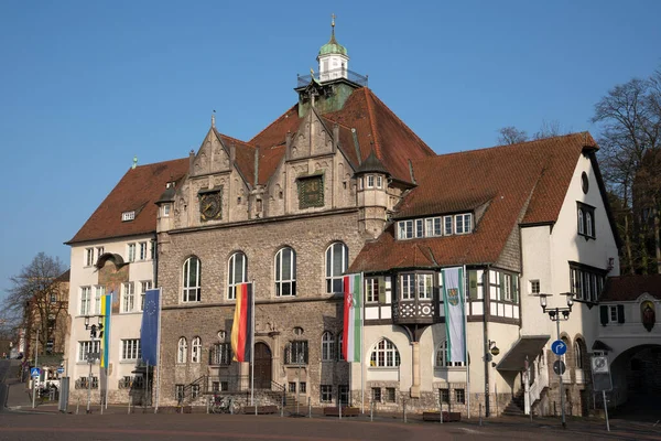 ドイツ ベルギッシュ グラッドバッハ市庁舎のパノラマ画像 — ストック写真