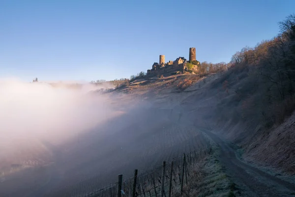 Alken Alemanha Fevereiro 2022 Imagem Panorâmica Castelo Thurant Contra Céu — Fotografia de Stock