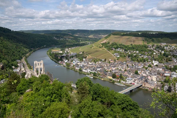 Traben Trarbach Німеччина Травня 2022 Панорамний Вид Трарбах Річкою Мозель — стокове фото