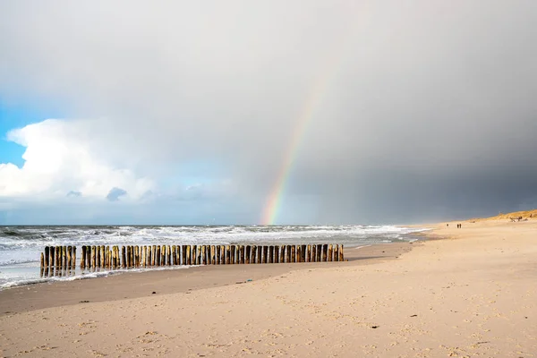 Panoramic Image Landscape Beach Sylt North Frisia Germany — Foto Stock