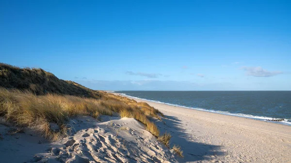 Imagen Panorámica Del Paisaje Largo Playa Sylt Frisia Del Norte —  Fotos de Stock