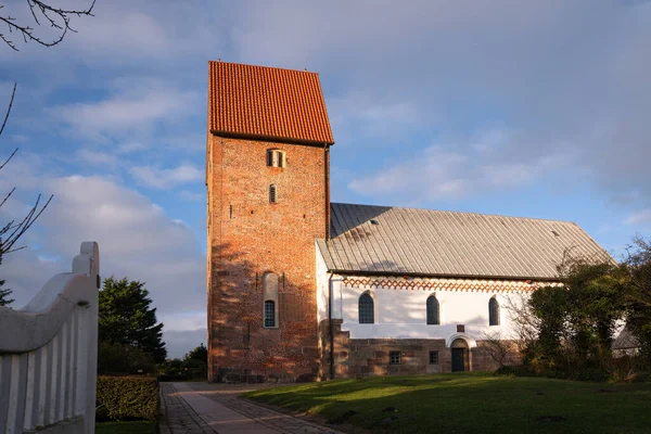 Old Church Keitum Evening Sunshine Amrum Germany — Stock Photo, Image