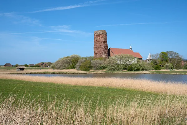 Panoramic Image Old Church Pellworm North Frisia Germany — Foto de Stock