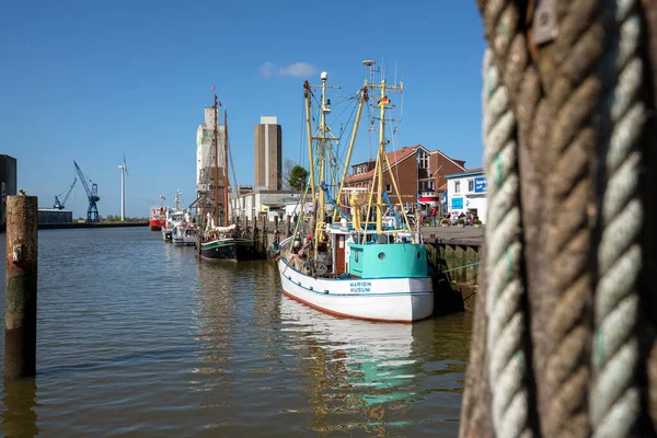 Husum Germany May 2022 Harbor Frisian City Husum Sunny Day — 图库照片