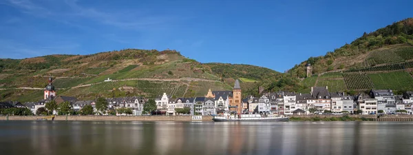 Zell Niemcy Wrzesień 2022 Panoramiczny Obraz Zella Rzeką Moselle Września — Zdjęcie stockowe