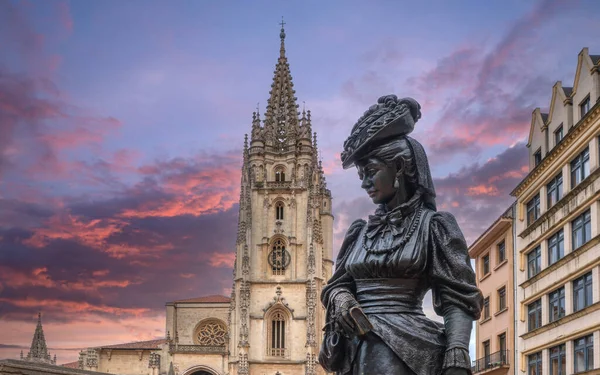 Oviedo Spanien August 2018 Kathedrale Von Oviedo August 2018 Spanien — Stockfoto