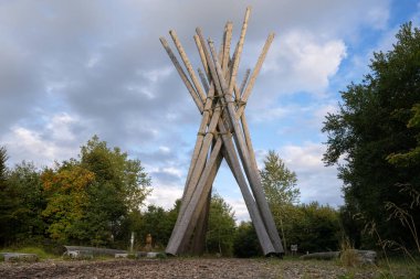 BRILON, GERMANY - 21 EYLÜL 2022: 21 Eylül 2022 'de Sauerland, Almanya' da Brilon yakınlarındaki bir kasırga