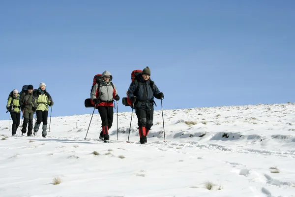 Winter hike. — Stock Photo, Image