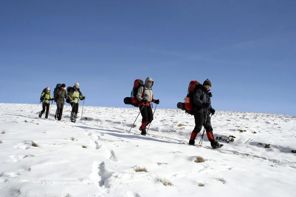 Winter hike. — Stock Photo, Image