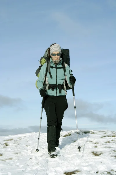 Winter hike. — Stock Photo, Image