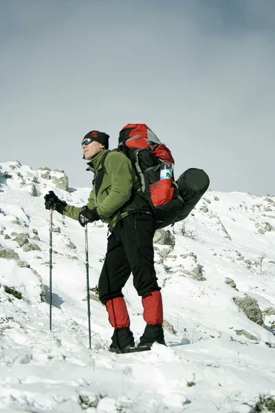 Winter hike. — Stock Photo, Image