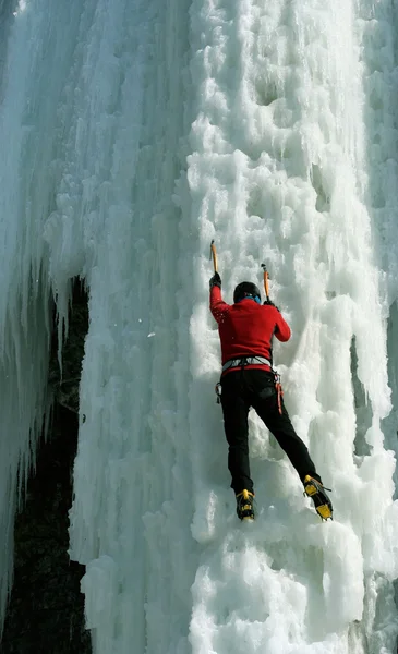 Ice climbing the North Caucasus. Royalty Free Stock Images