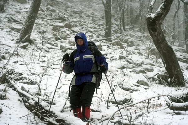 Winter hike. — Stock Photo, Image