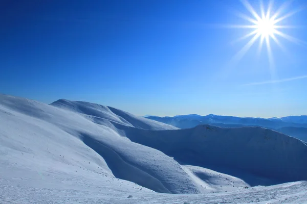 Bela paisagem de inverno com árvores cobertas de neve — Fotografia de Stock