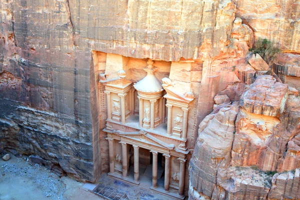 Petra, a Jordánia rock elveszett. — Stock Fotó