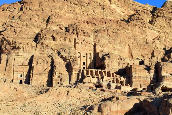 Petra, förlorade rock city i Jordanien. — Stockfoto