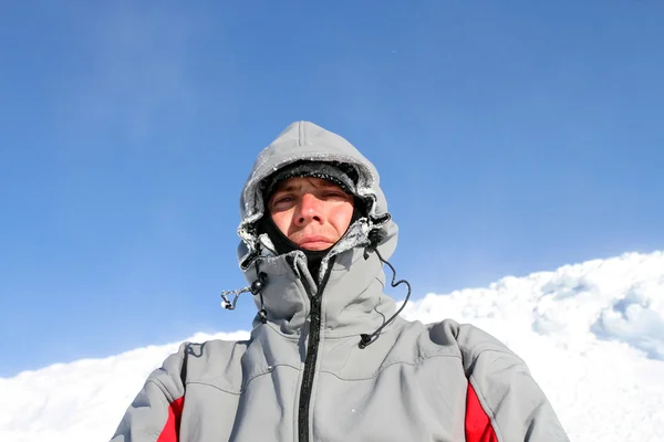 Winter hiking in snowshoes. — Stock Photo, Image