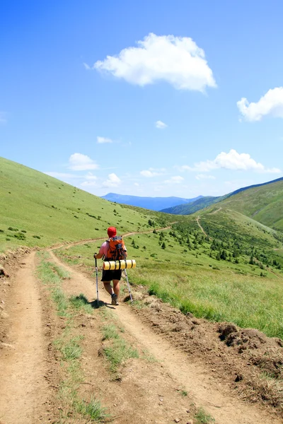 Escursioni estive in montagna. — Foto Stock