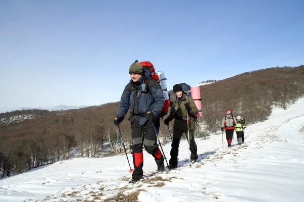 Caminhada de inverno . — Fotografia de Stock