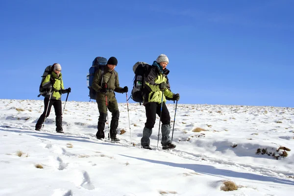 Winter hike. — Stock Photo, Image