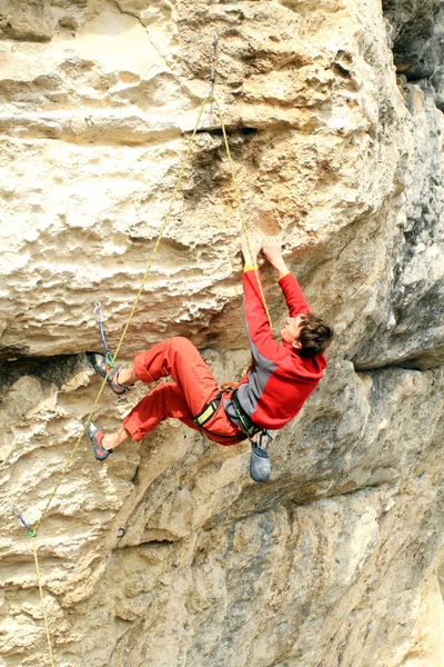 Escalador de rocas — Foto de Stock