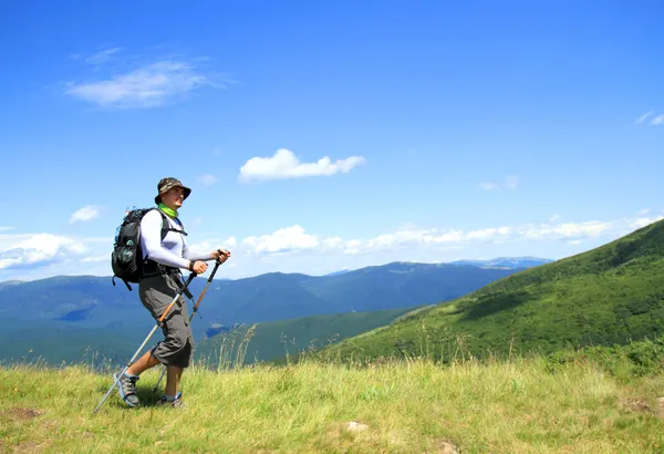 Sommerwandern in den Bergen. — Stockfoto