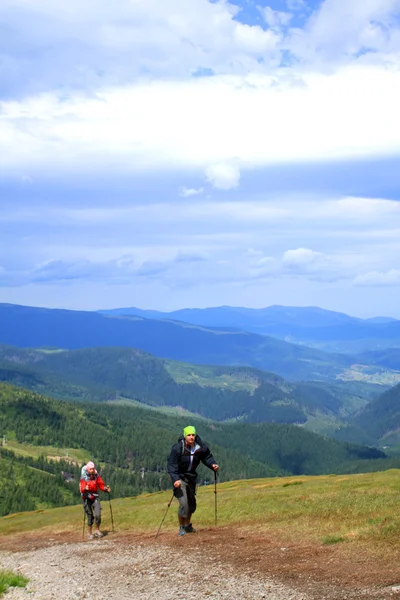 Sommerwandern in den Bergen. — Stockfoto