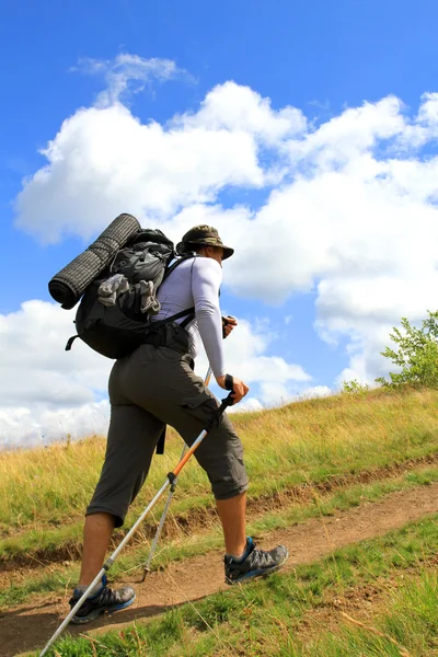 Zomerwandelingen in de bergen. — Stockfoto