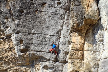 Kaya tırmanıcısı.