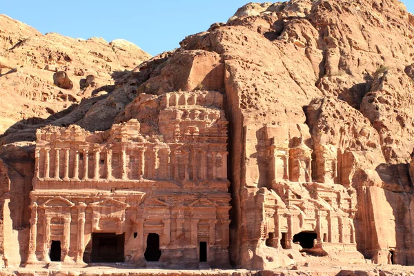 Petra, förlorade rock city i Jordanien. — Stockfoto