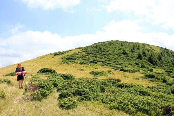 Escursioni estive in montagna. — Foto Stock