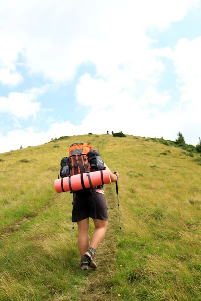 Escursioni estive in montagna. — Foto Stock