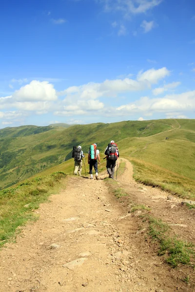 Escursioni estive in montagna. — Foto Stock