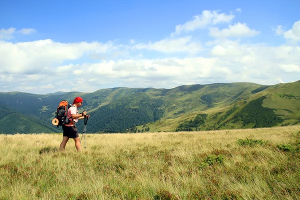 Zomerwandelingen in de bergen. — Stockfoto