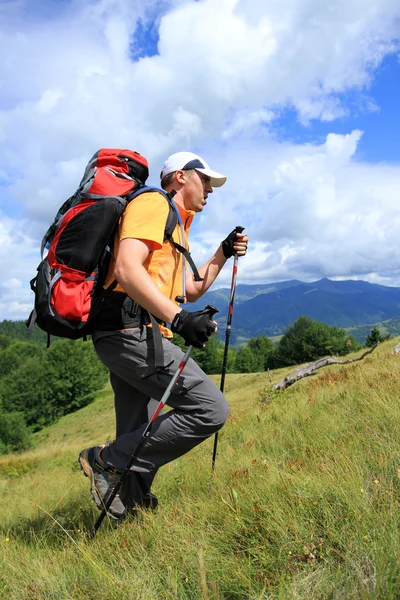 Zomerwandelingen in de bergen. — Stockfoto