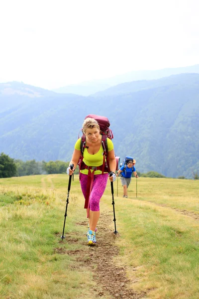 Zomerwandelingen in de bergen. — Stockfoto