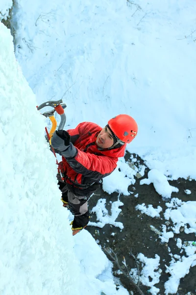Ice climbing the North Caucasus. Stock Picture