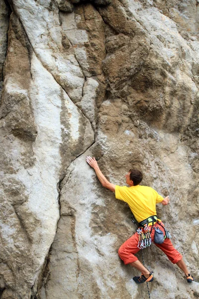Alpinist rock — Fotografie, imagine de stoc