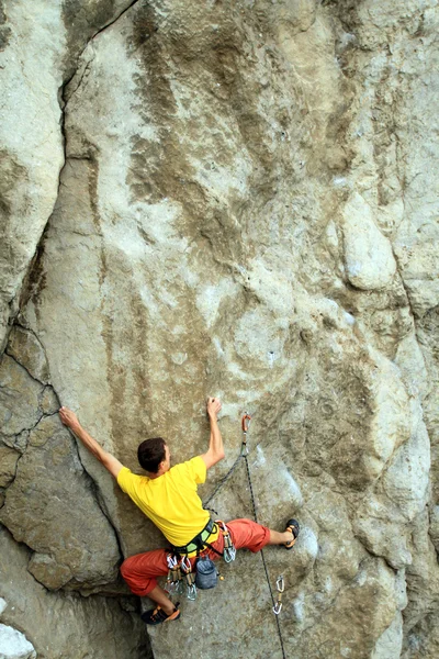 Escalador de rocas — Foto de Stock