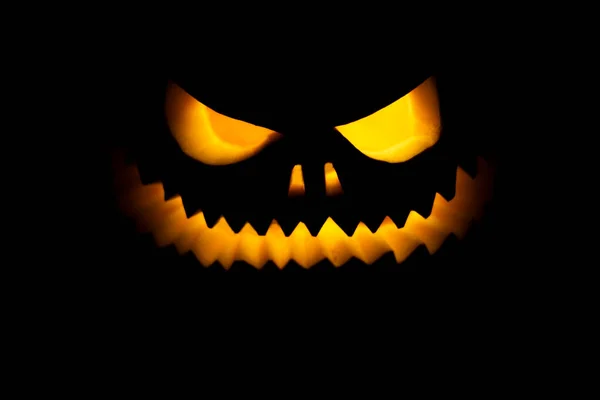 Fényes Vidám Roger Vázlat Fekete Alapon Halloween Szimbólum Izolátum Fekete — Stock Fotó