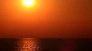 Sunset Bulutları, Sea Beach Timelapse, Sunrise on Seashore, Ocean Sundown in Time Lapse, Summer View Manzarası