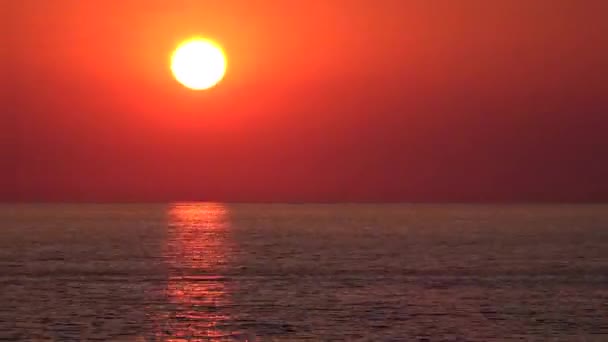 Sunset Beach Ocean Sea Timelapse, Time Lapse Sunrise, Sundown, Fale morskie w lecie, Podróżowanie na wakacjach — Wideo stockowe