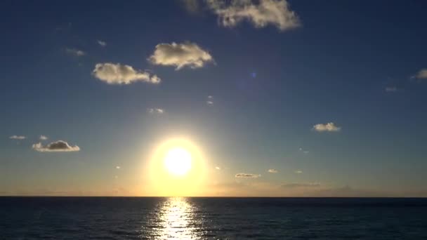Sunset Clouds, Sea Beach Timelapse, Ανατολή ηλίου στην παραλία, Ωκεανό Sundown στο Time Lapse, Καλοκαίρι View Τοπίο — Αρχείο Βίντεο