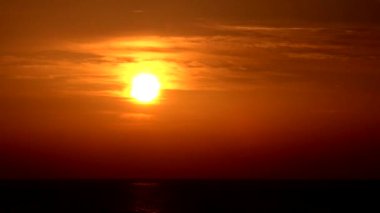 Sunset Bulutları, Sea Beach Timelapse, Sunrise on Seashore, Ocean Sundown in Time Lapse, Summer View Manzarası