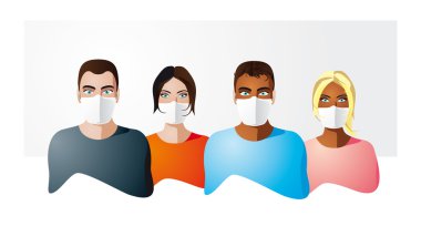 koruma maskesipictogram van de selectie van vector opties