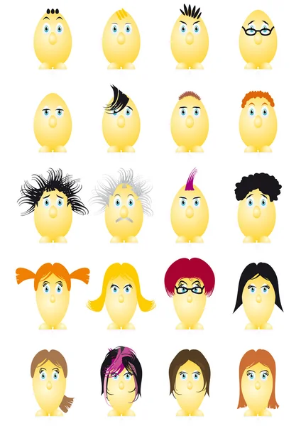 Easter Eggs Cartoon Character — Stock Vector